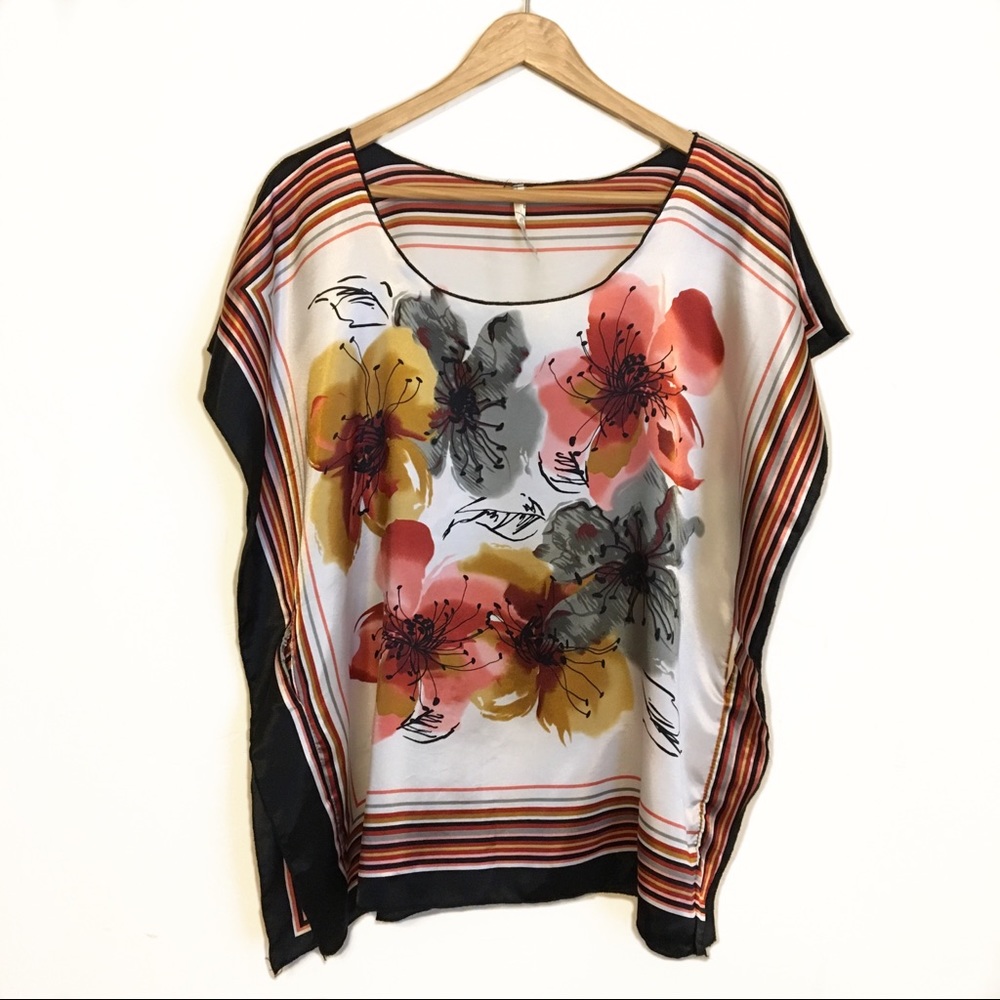 Tovia | Handkerchief Vintage Floral Blouse Top
